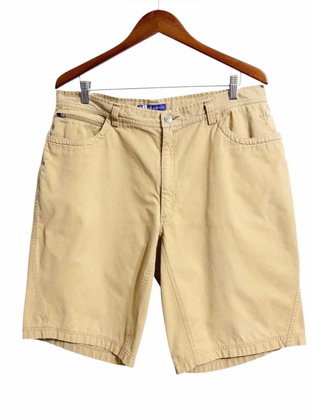 Ibex Organic Cotton Outdoor Hiking Shorts Mens 38 Khaki Tan Neutral Sustainable